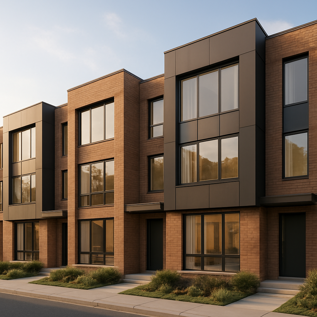 Architectural rendering of Townhomes at Wildfield Village